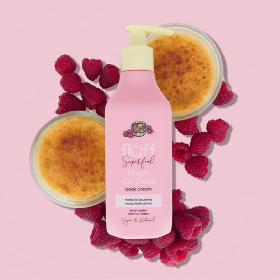 FLUFF Body Cream - Creme Brulee with Rasberries 200ml