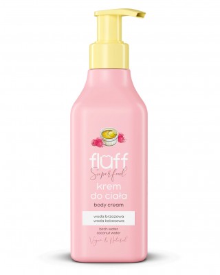 FLUFF Body Cream - Creme Brulee with Rasberries 200ml