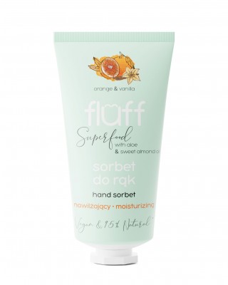 FLUFF Moisturising Hand Sorbet - Orange & Vanilla 50ml