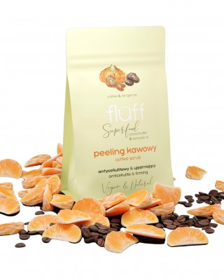 FLUFF Dry Body Peeling - Tangerine & Coffee 100gr