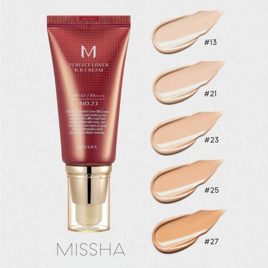 MISSHA M Perfect Cover BB Cream - No.27 Honey Beige SPF42 PA+++ 20ml