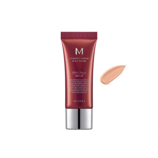 MISSHA M Perfect Cover BB Cream - No.21 Light Beige SPF42 PA+++ 20ml